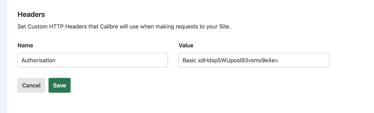 Example of basic authentication for credentials username:password