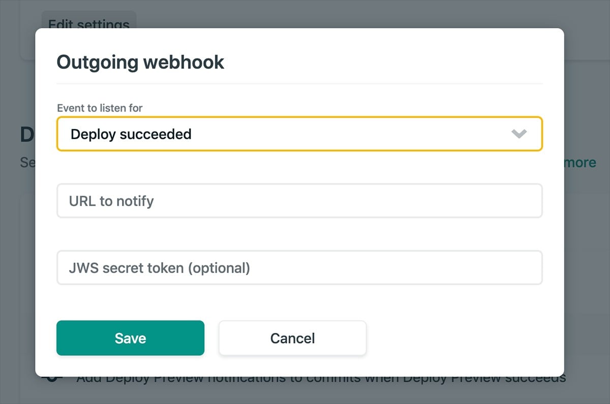 Add a JWS Secret Token to Netlify