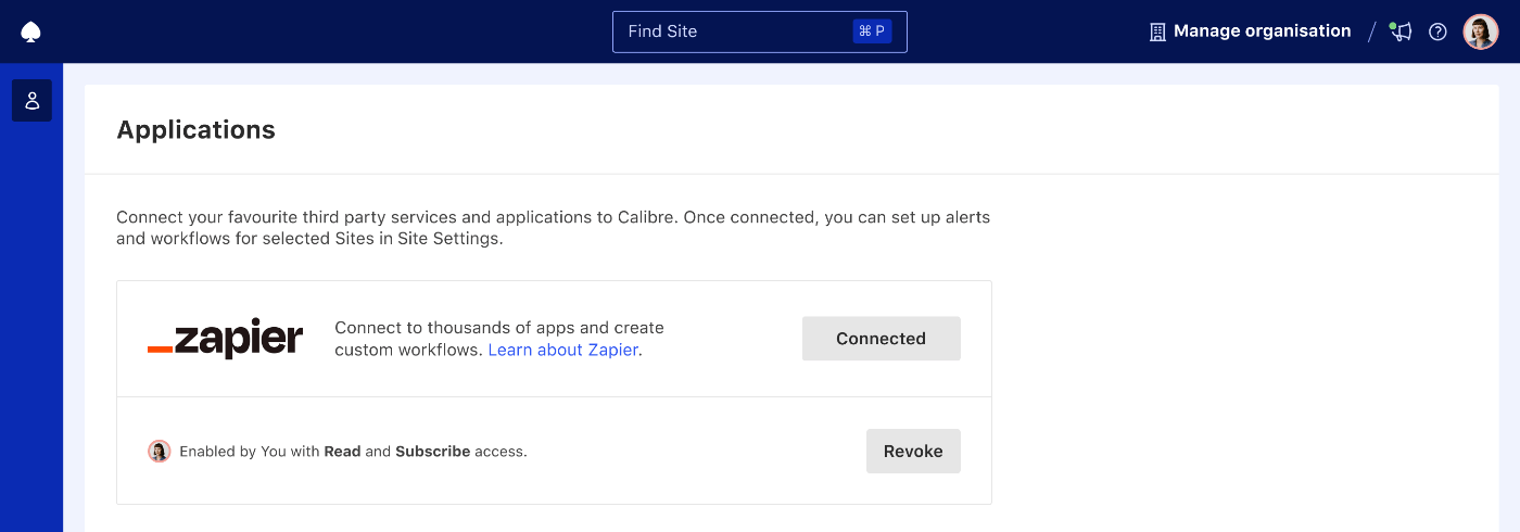 List of Zapier connections enabled by you